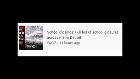 Getting Around Metro Detroit. . Wxyz school closings